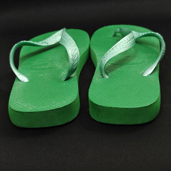 Havaianas & Freewaters Flip Flops Women’s Size 7/8W / EU 37/38 Green Coral Red - Picture 6 of 11